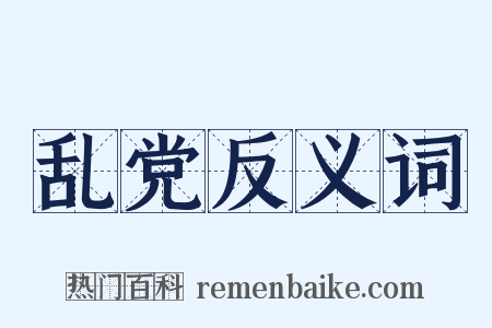 乱党反义词是什么意思的图片